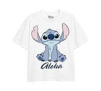 Cotton Soul Disney Lilo & Stitch Aloha - Maglietta da bambina, colore: Bianco, bianco, XL