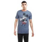 Cotton Soul Disney Mickey Mouse Maglietta Unisex Blu Pietra, Blu pietra., L