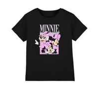 Cotton Soul Disney Minnie Bootleg Ragazze T Shirt, Nero, Nero , 7-8 Anni