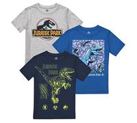 Cotton Soul Jurassic Park Trex & Raptor Pack Maglietta per ragazzi, confezione multicolore, Multi, 5-6 Anni
