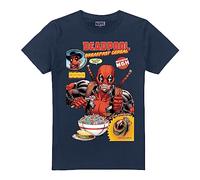 Cotton Soul Marvel Deadpool Cereal - Maglietta da uomo, colore: Blu navy, blu navy, L