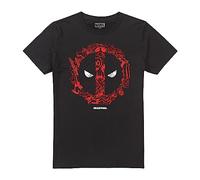 Cotton Soul Marvel Deadpool Doodle Logo - Maglietta da uomo, colore: Nero, Nero , XXL