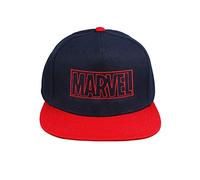 Cotton Soul Marvel Line Logo Snapback Cappellino Taglia Unica, blu navy/rosso., Taglia unica