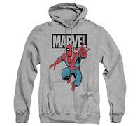 Cotton Soul Marvel Stark Industries Iron Man Felpa con cappuccio da uomo, grigio melange, Grigio Heather - Marvel Spiderman Jump, S