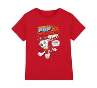 COTTON SOUL Paw Patrol Marshall Pup Fired Up Boys T Shirt, Red, 5-6 Years