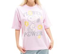 Cotton Soul Peanuts Flower Power - Maglietta oversize da donna, colore: Rosa chiaro, rosa chiaro, L