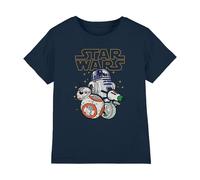 COTTON SOUL Star Wars Droid Group Boys Kids T Shirt Navy