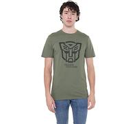Cotton Soul Transformers Outline Logo Maglietta Unisex Nero, Verde militare, L
