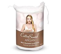 COTTON SOUND ARGAN Maxi Dischetti Struccanti 40 Pezzi | 100% Cotone con Microcapsule d'olio d’Argan, noto per la sua azione emolliente, lato liscio e lato goffrato, Made in Italy