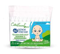 COTTON SOUND ECO Bastoncini Cotonati Baby 1 Busta x 60 Pezzi | Per bambini, ecologici e biodegradabili, 100% Cotone Idrofilo, Busta Compostabile, Made in Italy