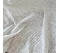 Cotton White Hollow Lace Embroidery Fabric