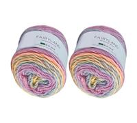 Cotton Yarn Set - 2 Pack Multicolor Crochet Thread | Knitting