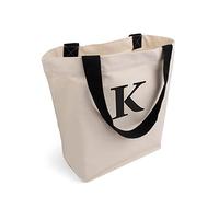 Cottonbagjoe Elegante borsa capiente | stampa personalizzata | con tasca interna, cerniera e fondo grande | Borsa in cotone | Borsa shopper in tessuto | Öko-Tex 100 Standard, Naturale/K,45 x 38 cm