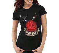 CottonCloud Dado Wizard T-Shirt da Donna Dungeon Tabletop Dragons d20, Dimensione:S