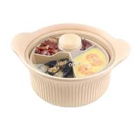 Cottura a vapore per verdure, con scomparto e manico - cottura a vapore per broccoli con manico e coperchio, per forno e friggitrice ad aria, alimenti per bambini, pasta, zuppa, pesce, frutta