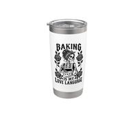 Cottura è il mio linguaggio d'amore Skeleton Baker Bicchiere termico in acciaio inox doppia parete