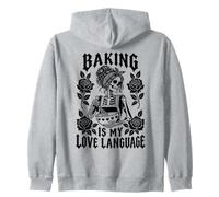 Cottura è Il Mio linguaggio d'Amore Skeleton Baker Felpa con Cappuccio