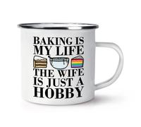 Cottura Is My Vita The Wife È Solo Un Hobby Smalto Tazza Valentines Funny Baker