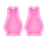 Cottura per torte in silicone 2 pezzi a forma di orso carino flessibile morbido facile da sformare per cioccolato fondente fai da te perfetto per feste di compleanno