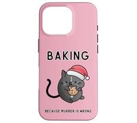 Cottura perché omicidio è sbagliato Gatto Misterioso Gatto Culinario Accogliente Custodia per iPhone 16 Pro