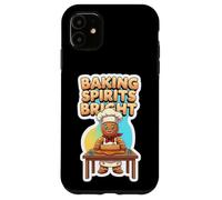 Cottura Spirits Bright Christmas Baker Gingerbread Man Natale Custodia per iPhone 11