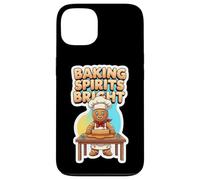 Cottura Spirits Bright Christmas Baker Gingerbread Man Natale Custodia per iPhone 13