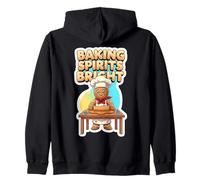 Cottura Spirits Bright Christmas Baker Gingerbread Man Natale Felpa con Cappuccio