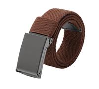 Coubeau Cinture in tela per ragazzi - Cintura giovanile regolabile per uniforme scolastica Cintura da golf per bambini con fibbia ribaltabile in argento