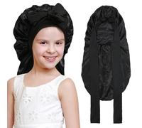 Coubeau Cuffia per Capelli Cappuccio per Bambine - Berretto da Notte con Elastico in Seta Cuffia Seta Capelli Notte Cuffia Seta