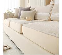 Couch Covers For 2/3/4 Cushion Couch Sofa, Full Flat Non-Slip Seat Cover With Silicone Dots, Machine Washable, Non-Slip Sofa Protector(Bianco,70 * 150cm)