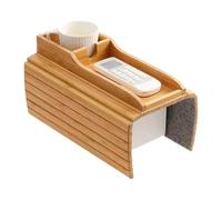 Couch Cup Holder Tray - Portable Sofa Armrest Organizer, Sturdy Foldable Snack & Beverage Table, Non Slip Home Caddy System, Easy Clean | Movie Nights, Lazy Use, Setup, Living Room