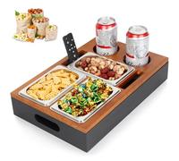 CouchBar Estremamente Robusto e Durevole di Alta Qualità Design Elegante Divisori Flessibili Vassoio per Divano con più Spazi di Archiviazione Regalo per Uomini e Donne