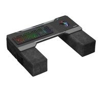 Couchmaster CYCON³ Barra Luminosa HORIZON Nera - Scrivania da Gaming Ergonomica per Divano e Letto - Scrivania da Gaming con Hub USB - Grande e Stabile (per PC, PS4/5, Xbox One/Serie X, Laptop)
