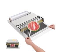 COUCHO Macchina confezionatrice per Alimenti, 45 cm Macchina confezionatrice Manuale Pellicola per imballaggio Alimentare con Temperatura Regolabile, Grande Vassoio distributore Pellicola Trasparente