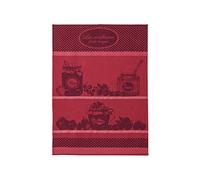 Coucke - Asciugamano in cotone jacquard - marmellate - frutti rossi - 50,8 cm x 76,2 cm - rosso