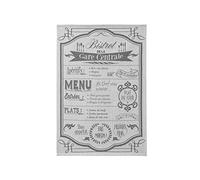 Coucke Asciugamano jacquard in cotone francese con menù crema, 50,8 x 76,2 cm, nero e crema