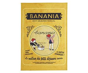 Coucke Strofinaccio Banania Petit Dejeuner Familial, Colore Giallo, Dimensioni 50 x 75 cm, Cotone