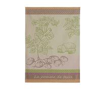 Coucke Strofinaccio in cotone jacquard stampato, patate, 50 x 75 cm, beige