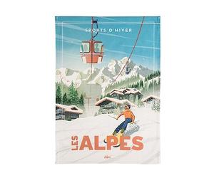 Coucke Strofinaccio in Cotone stampato, Wim Les Alpes, 50x75 cm