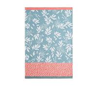 Coucke Strofinaccio in Jacquard di Cotone, Fogliame Blu, 50 x 75 cm