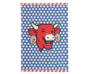 Coucke - Strofinaccio Mucca Qui Rit Retro 50 x 75 cm Blu
