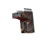 CoudarTitie 1/35 Miniatura Ponte Edificio Casa Modello di Assemblaggio Tavolo da Pranzo Layout Richiede Scena Architettonica, Style B
