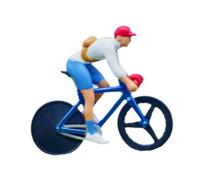 CoudarTitie 1:64 Persone con Bicicletta Piccole Persone Modello Tavolo di Sabbia Ornamento Resina Figura da Equitazione Artigianato per Micro Paesaggi Accessori D, Uomo con Cappello