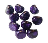 CoudarTitie 10 Pezzi Dadi Poliedrici Dadi Tre Facce Giocattoli per Feste Set per Giochi Da Tavolo Dadi per Decisioni in Acrilico Leggero Adatto per, Viola