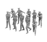 CoudarTitie 10 Pezzi Figure Model Soldatini Miniatura Figurine Guerriero Modello Resinato Non Dipinto Compatibile con Scenari in Adatto a Diorami Campagne da, 1/64 3CM Set Completo Di 10 Pezzi