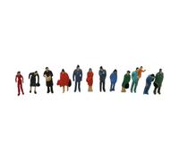 CoudarTitie 12 Pezzi 1/87 Regali Mini Personaggi per Set Ferroviari Modello Architettonico