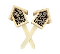 CoudarTitie 2 Pezzi di Casetta per in Legno per Impollinatori, Regalo da Esterno, Habitat da Giardino per Coccinelle