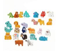 CoudarTitie 26 Pezzi Gioco Del'alfabeto con Animali Educativo Puzzle del’Alfabeto Sicuro Giocattolo per Asilo