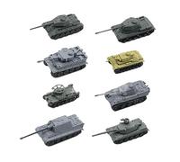 CoudarTitie 8 Pezzi Fai da Te 1/144 Modello di Carro Armato Giocattolo Modello di Assemblaggio Decorazione Accessori Multifunzionale Professionale per Bambini col