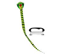 CoudarTitie Aquilone a Forma di Serpente, Facile da Controllare Anche per I Principianti - Divertimento all'Aria Aperta, 8 Metri con Linea Nera